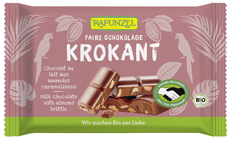 Vollmilch Schokolade mit Mandelkrokant