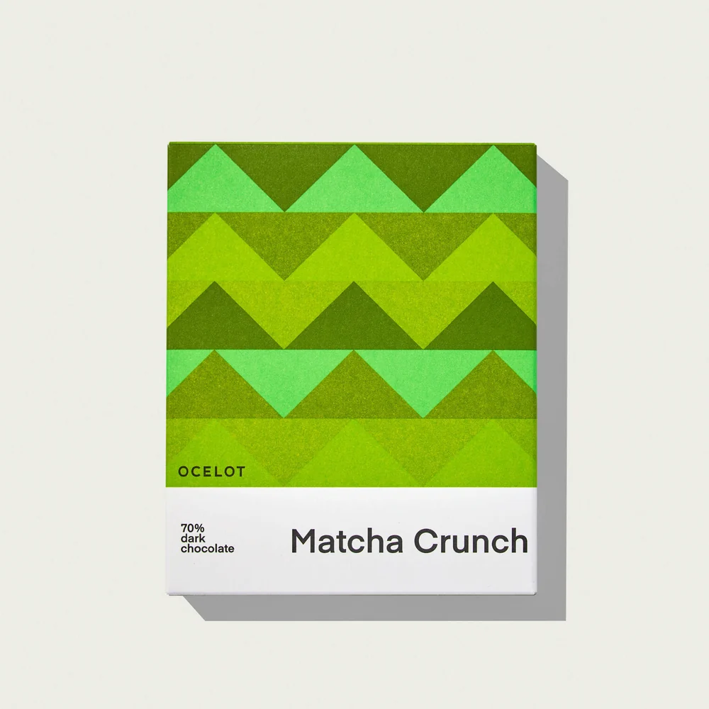 dunkle Schokolade "Matcha Crunch 70%"